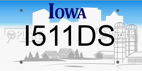 I511DS Iowa License Plate