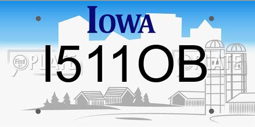 I511OB Iowa License Plate