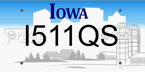 I511QS Iowa License Plate