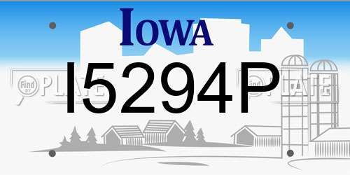 I5294P Iowa License Plate