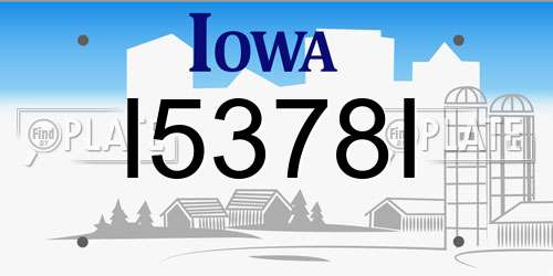 I5378I Iowa License Plate