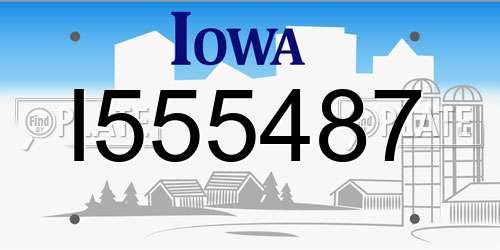 I555487 Iowa License Plate