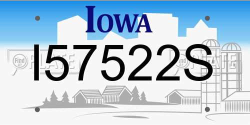 I57522S Iowa License Plate