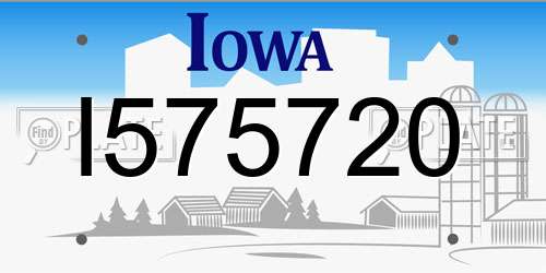 I575720 Iowa License Plate