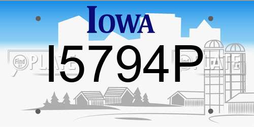 I5794P Iowa License Plate