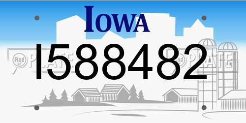 I588482 Iowa License Plate