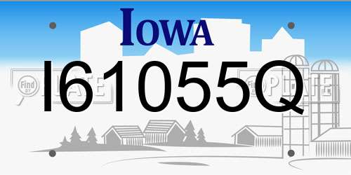I61055Q Iowa License Plate