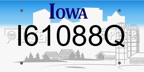 I61088Q Iowa License Plate