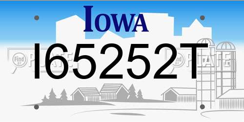 I65252T Iowa License Plate