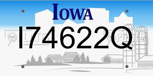 I74622Q Iowa License Plate