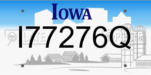 I77276Q Iowa License Plate