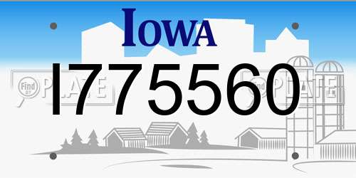 I775560 Iowa License Plate