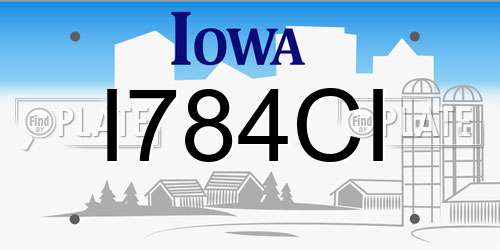 I784CI Iowa License Plate