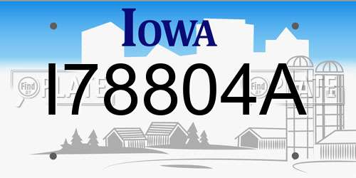 I78804A Iowa License Plate