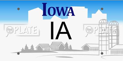 IA Iowa License Plate