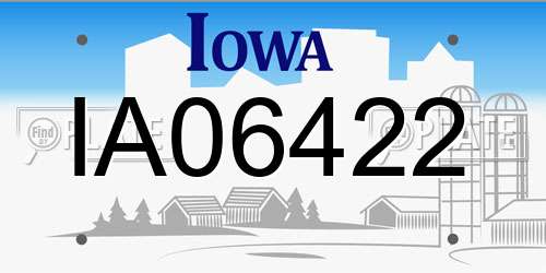IA06422 Iowa License Plate