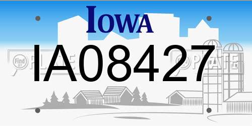 IA08427 Iowa License Plate