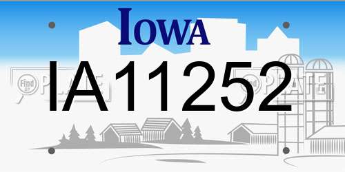 IA11252 Iowa License Plate