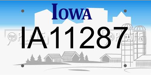 IA11287 Iowa License Plate