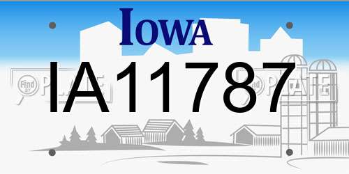 IA11787 Iowa License Plate