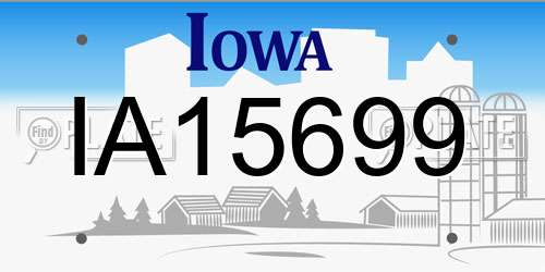 IA15699 Iowa License Plate