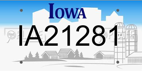 IA21281 Iowa License Plate
