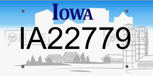 IA22779 Iowa License Plate