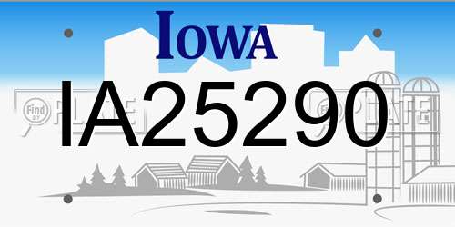IA25290 Iowa License Plate