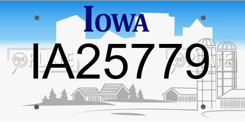 IA25779 Iowa License Plate