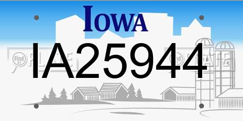 IA25944 Iowa License Plate