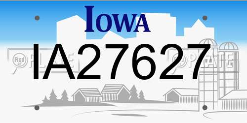 IA27627 Iowa License Plate