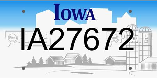 IA27672 Iowa License Plate