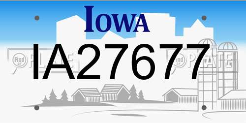 IA27677 Iowa License Plate