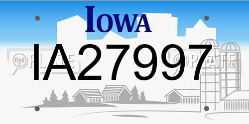 IA27997 Iowa License Plate