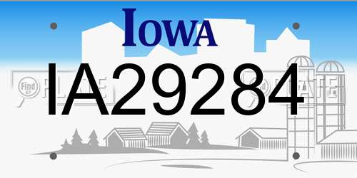 IA29284 Iowa License Plate