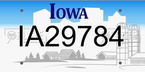 IA29784 Iowa License Plate