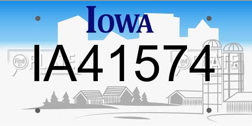 IA41574 Iowa License Plate