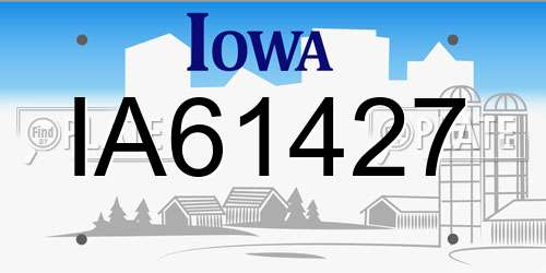 IA61427 Iowa License Plate