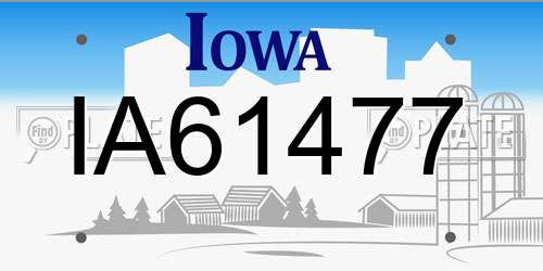 IA61477 Iowa License Plate