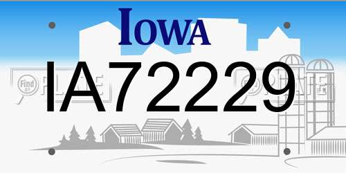 IA72229 Iowa License Plate