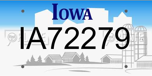 IA72279 Iowa License Plate