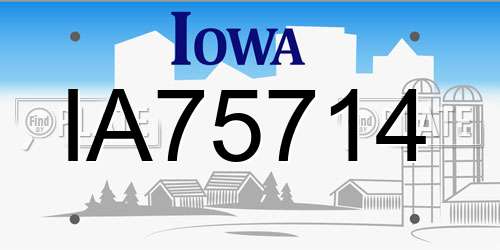 IA75714 Iowa License Plate