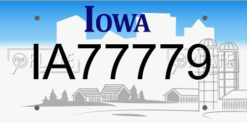 IA77779 Iowa License Plate