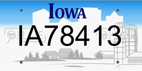 IA78413 Iowa License Plate