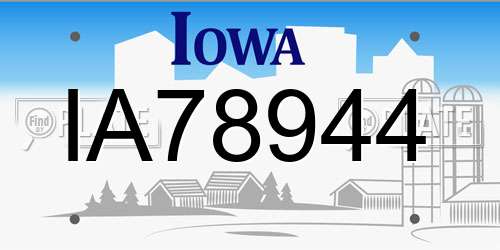 IA78944 Iowa License Plate