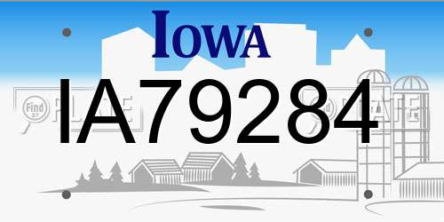 IA79284 Iowa License Plate