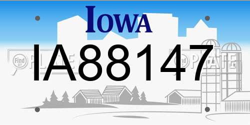 IA88147 Iowa License Plate