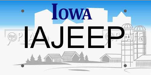 IAJEEP Iowa License Plate