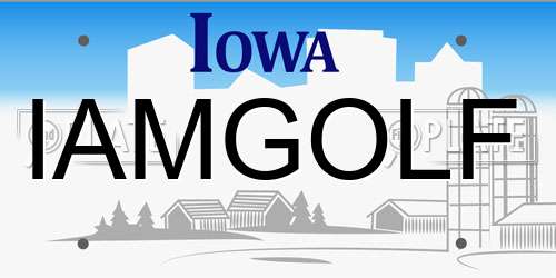IAMGOLF Iowa License Plate