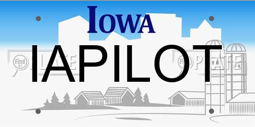 IAPILOT Iowa License Plate